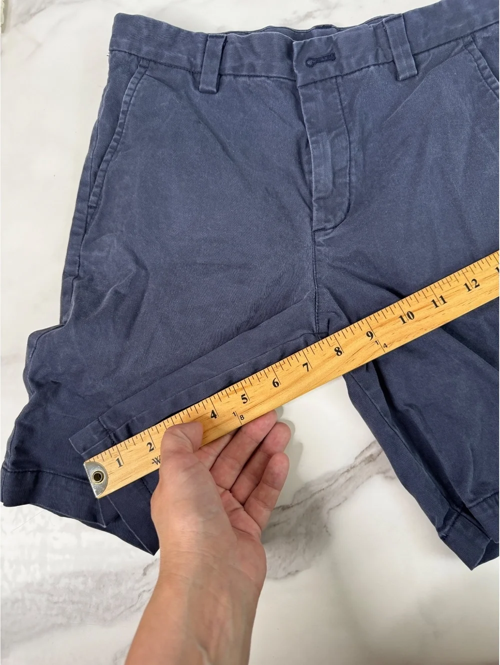 Vineyard Vines Boys Size 12 Navy Blue Stretch Cotton Chino Shorts